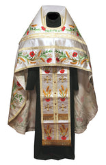 Embroidered White Priest Vestment