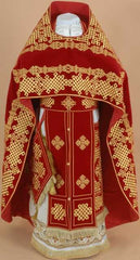 Red Embroidered Priest Vestment