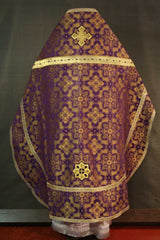 Purple Brocade Priest Vestment