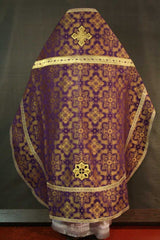 Purple Brocade Priest Vestment