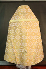 White Gold Brocade Priest Vestment