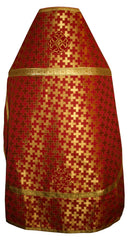 Red Brocade Priest Vestment