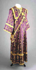 Purple Brocade Deacon Vestment