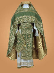 Green Embroidered Priest Vestment