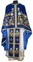 Blue Priest Embroidered Vestment