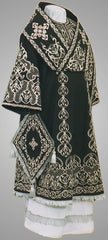 Black Embroidered Bishop Vestment