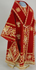 Red Embroidered Bishop Vestment