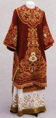 Red Embroidered Bishop Vestment