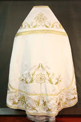 White Embroidered Priest Vestment
