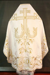 White Embroidered Priest Vestment